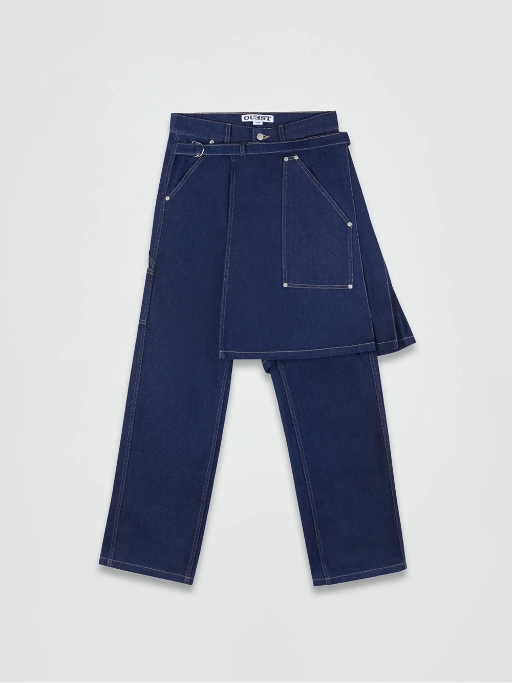 OUEST PARIS APRON PANTS IN INDIGO